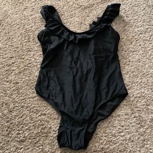 Black one piece swim suit